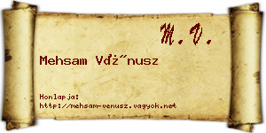 Mehsam Vénusz névjegykártya